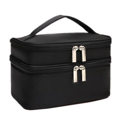 Double Layer Cosmetic Bag - Women’s Waterproof Travel Makeup Bag